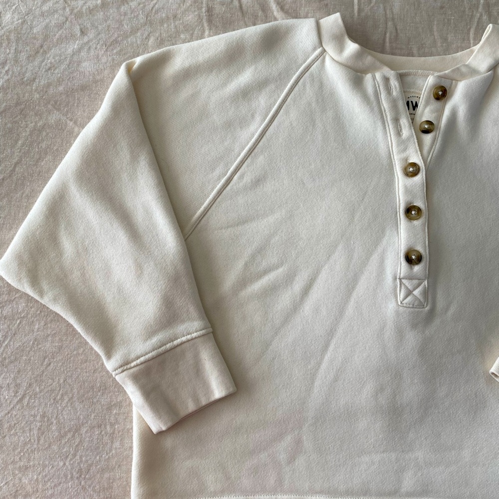 MWL by Madewell Cream Henley Sweatshirt